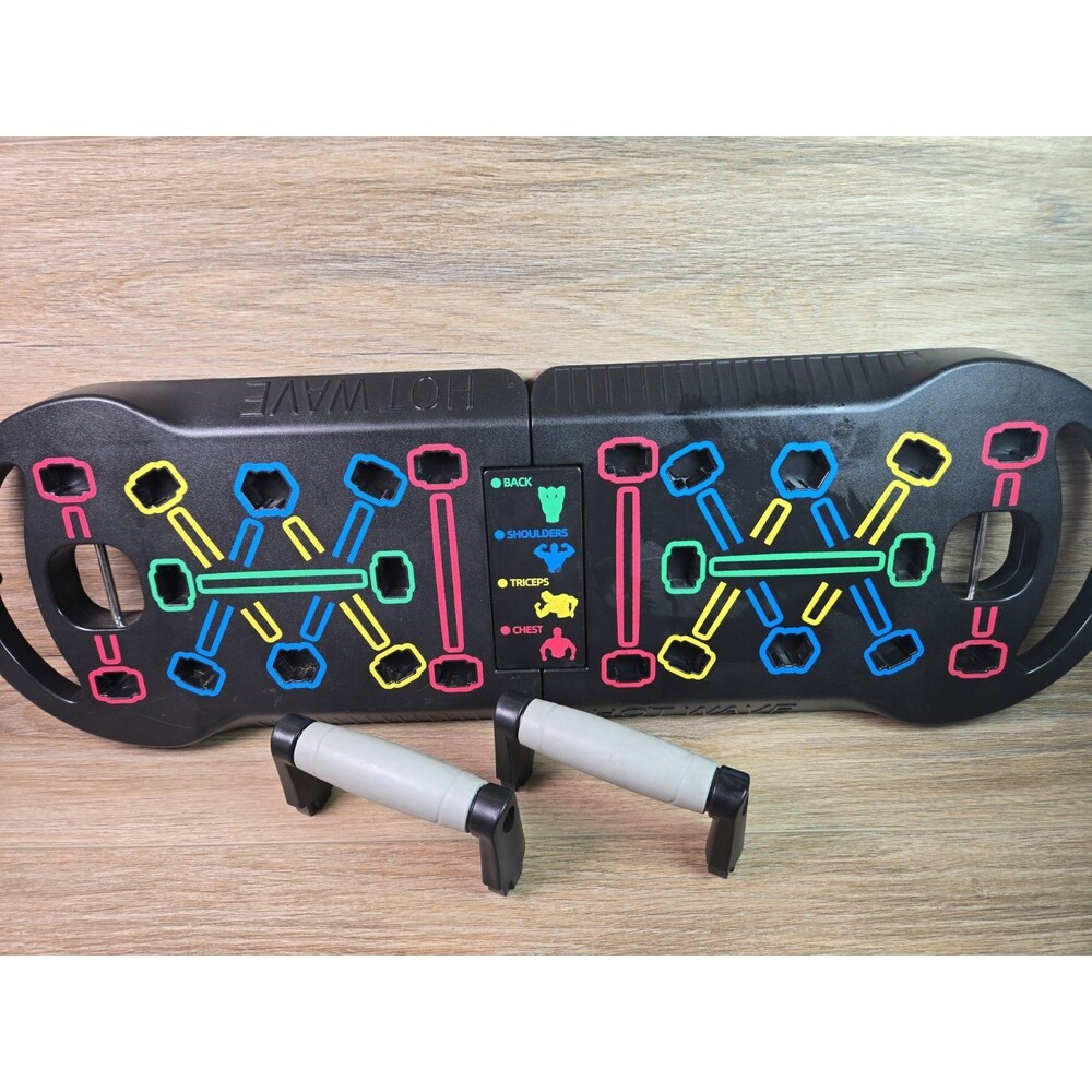 HOTWAVE Push Up Board Fitness Portable, Foldable, Full-Body.